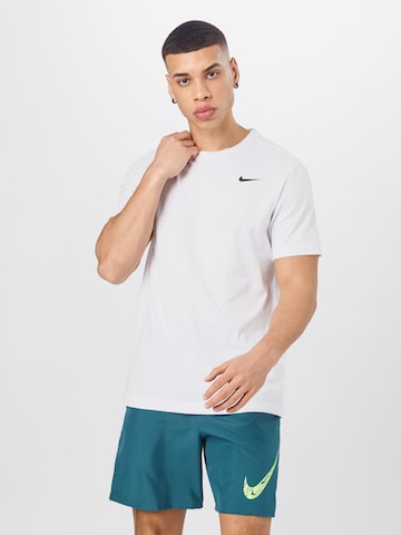 NIKE Regular fit Функционална тениска в бяло: отпред