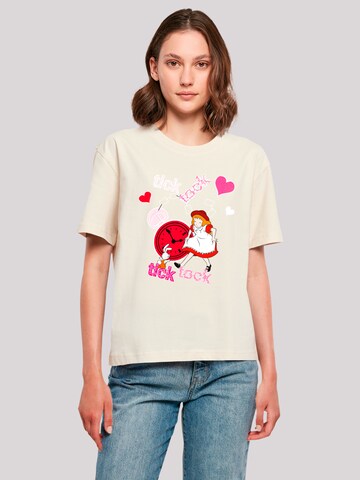 T-shirt 'Alice im Wunderland ' F4NT4STIC en beige : devant