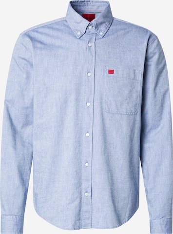 Coupe slim Chemise 'Evito' HUGO en bleu : devant