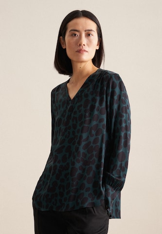 SEIDENSTICKER Blouse 'Schwarze Rose' in Groen: voorkant