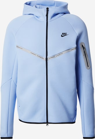 Veste de survêtement 'TECH FLC' Nike Sportswear en bleu : devant