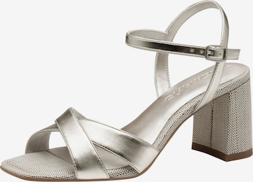 Sandales Tamaris en argent : devant