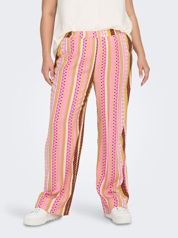 Wide Leg Pantalon ONLY Carmakoma en rose : devant