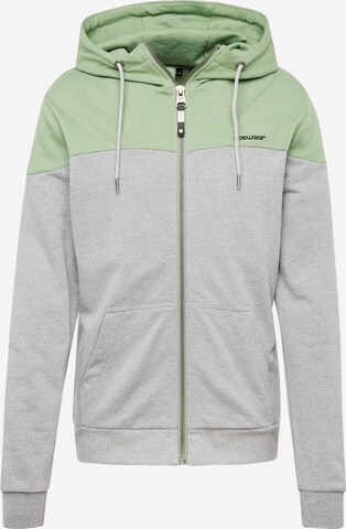 Ragwear Zip-Up Hoodie 'TOMIE' in Grey: front