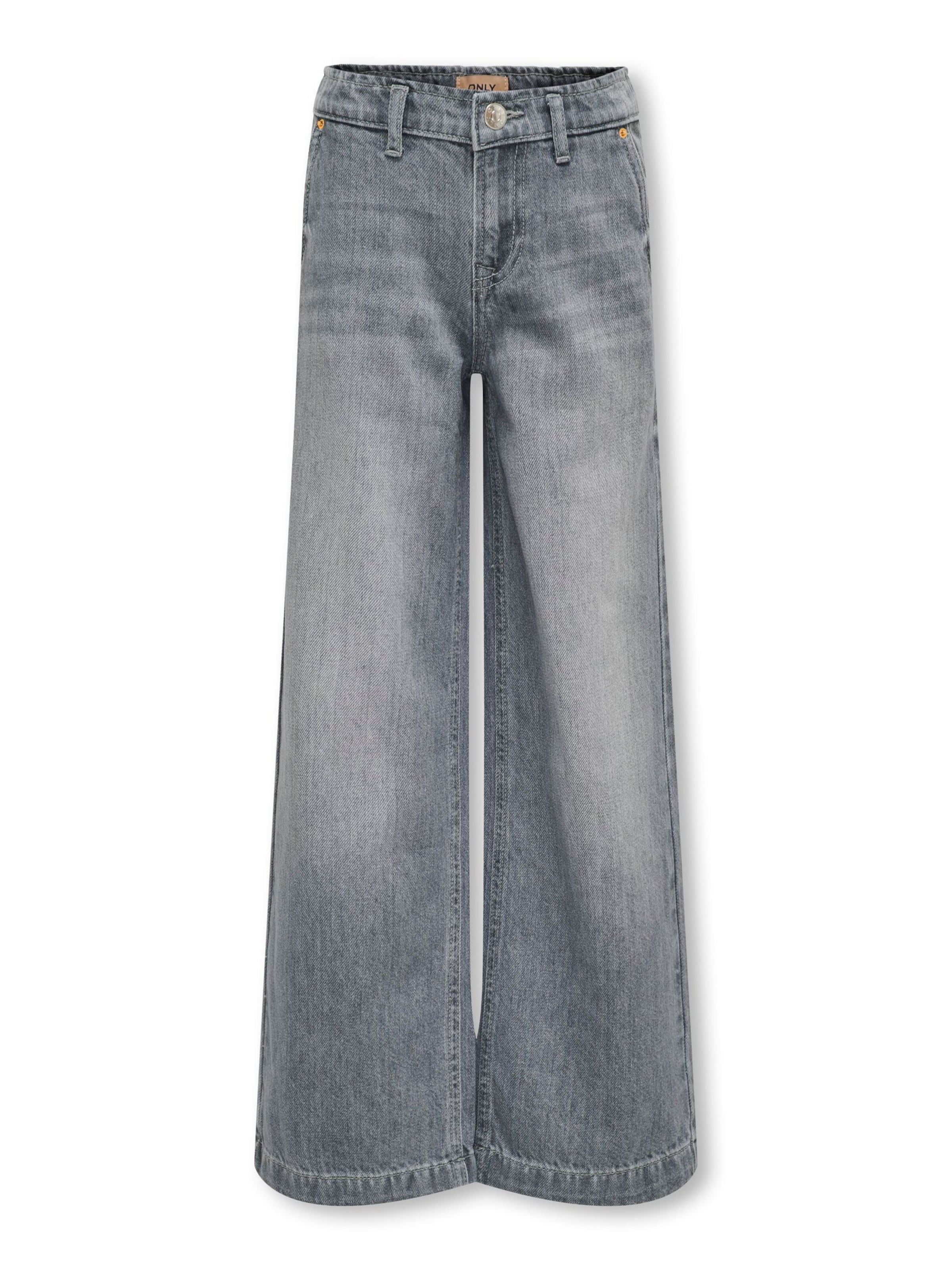 ONLY GIRLS Wide Leg Jeans 'KMGComet' i grå: forside