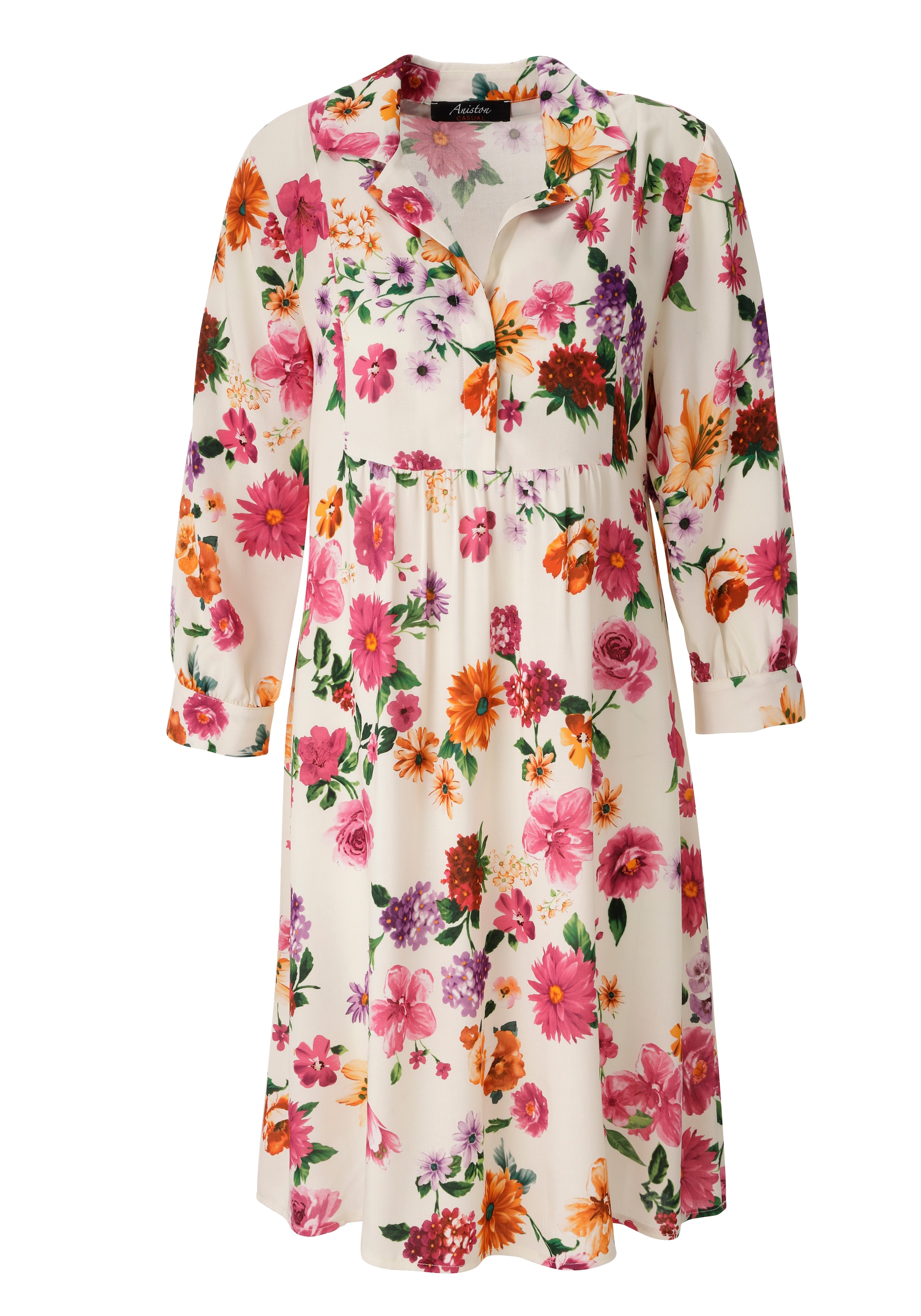 Aniston CASUAL Blusenkleid in Beige: Vorderseite