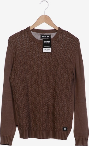 REPLAY Sweater & Cardigan in M in Brown: front