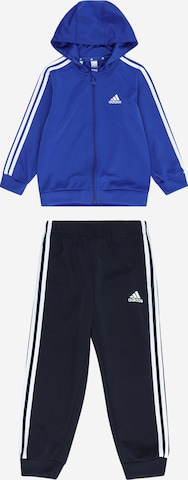 ADIDAS SPORTSWEAR Trainingsanzug 'Essentials Shiny' in Blau: predná strana