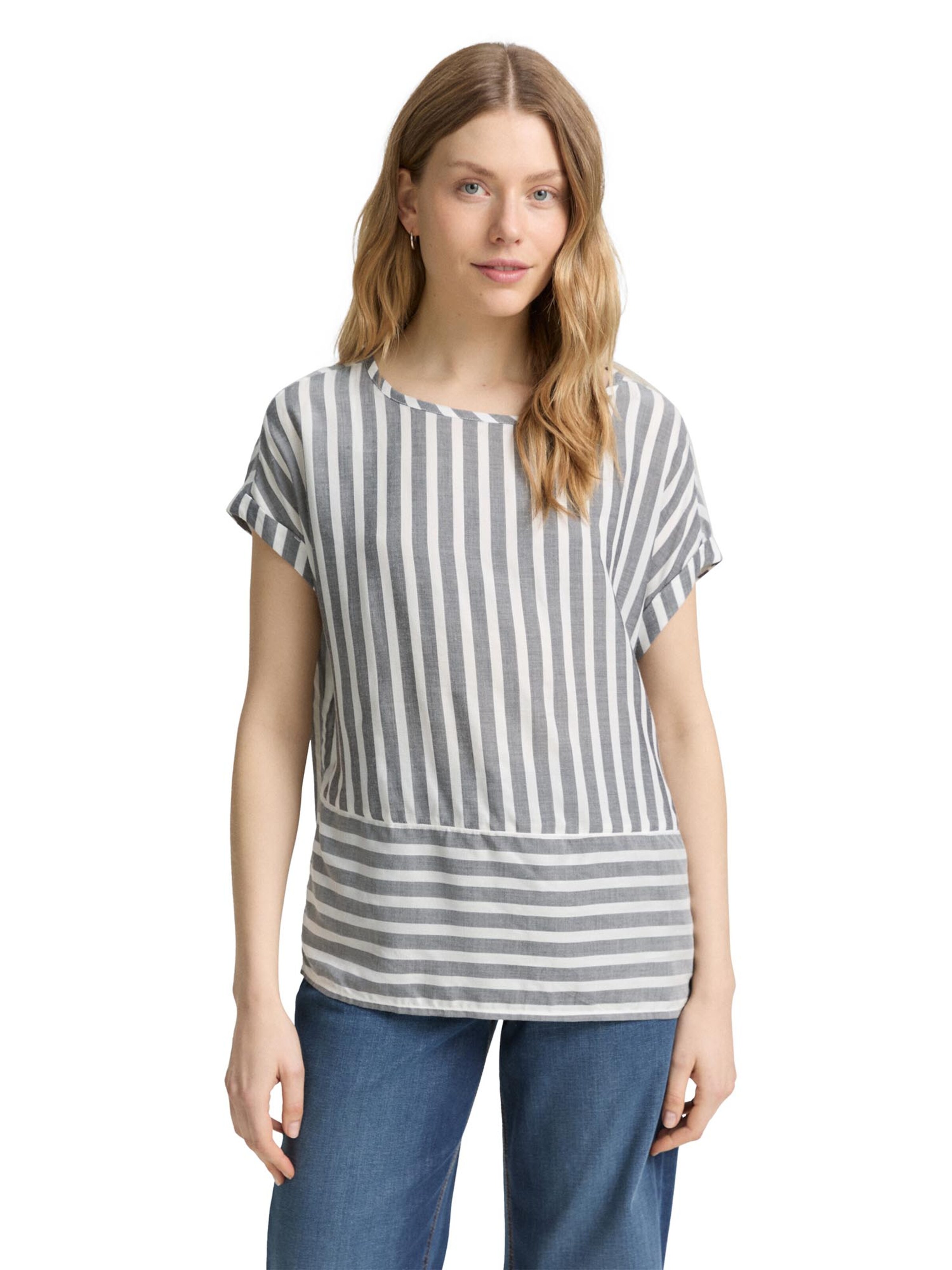 TOM TAILOR - Blusa en gris: frente