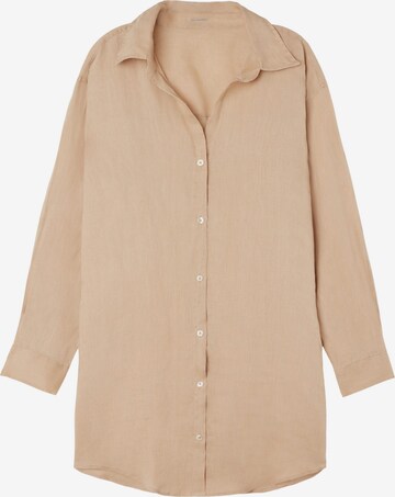 CALZEDONIA Shirt Dress in Beige: front