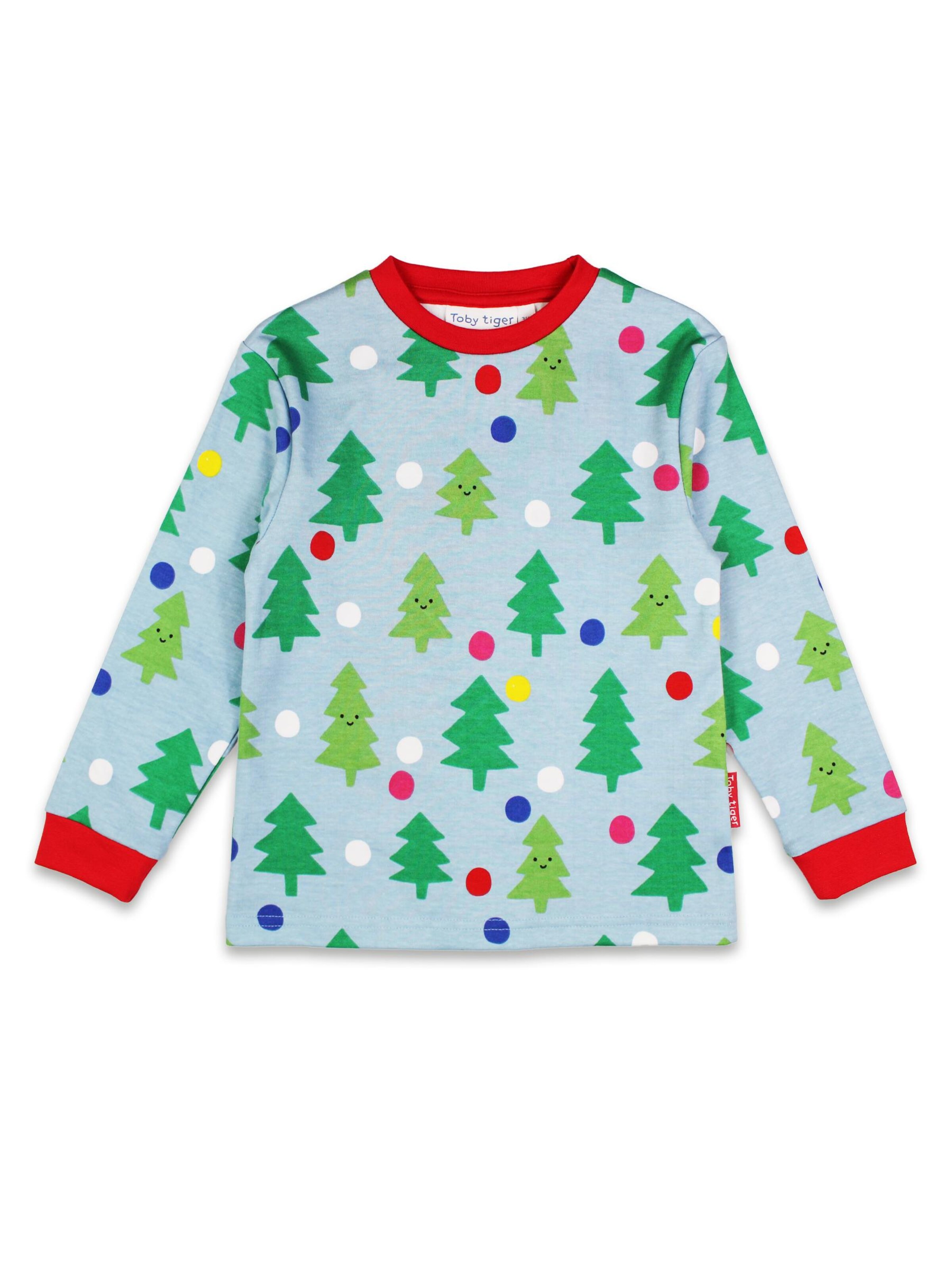 Toby Tiger Pajamas 'Weihnachtsbaum' in Blue