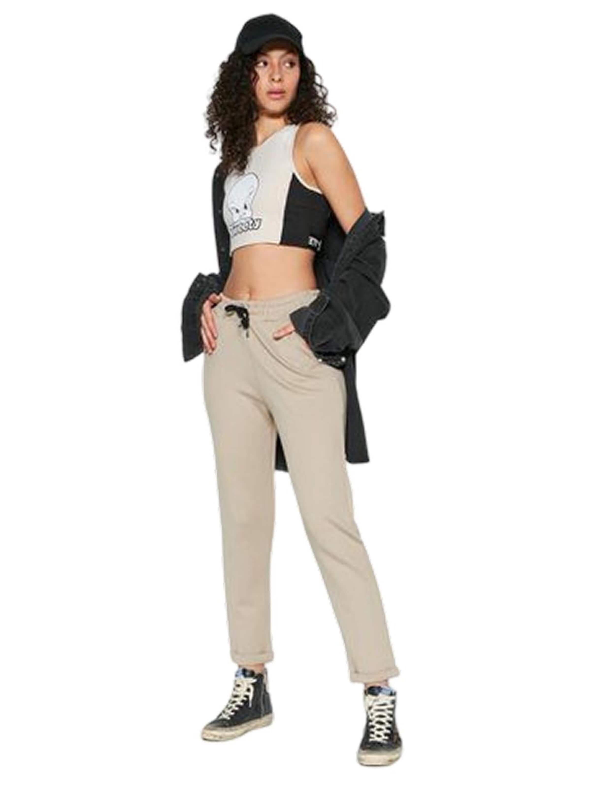 C&City Regular Broek in Grijs: voorkant