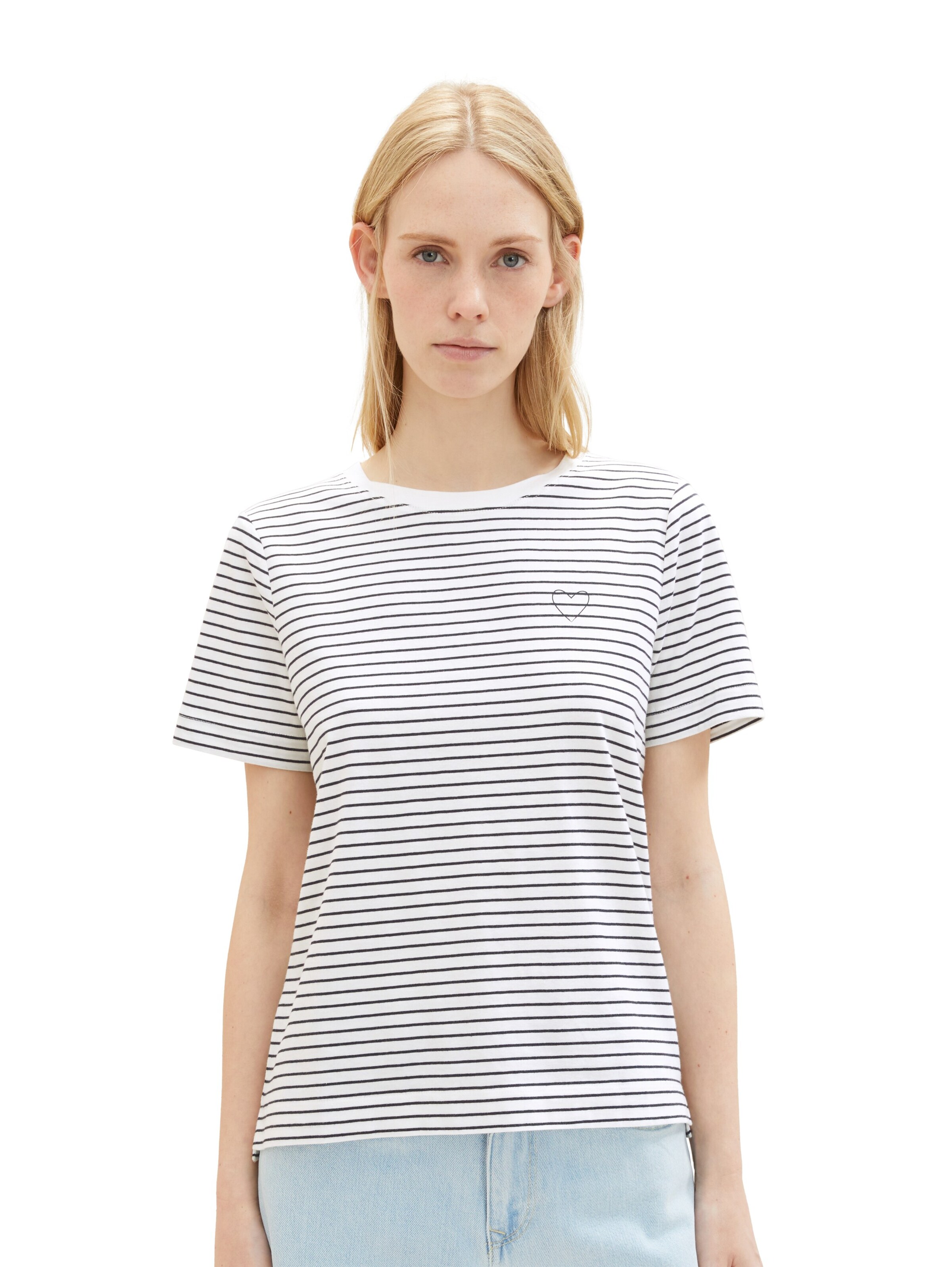 T-shirt TOM TAILOR en blanc : devant