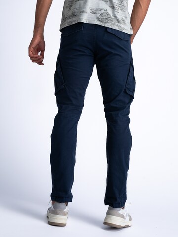 Petrol Industries Slimfit Cargobroek 'Waikiki' in Blauw