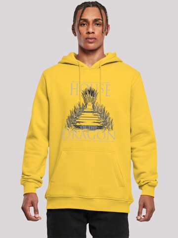 F4NT4STIC Sweatshirt 'House Of The Dragon Throne' in Yellow: front
