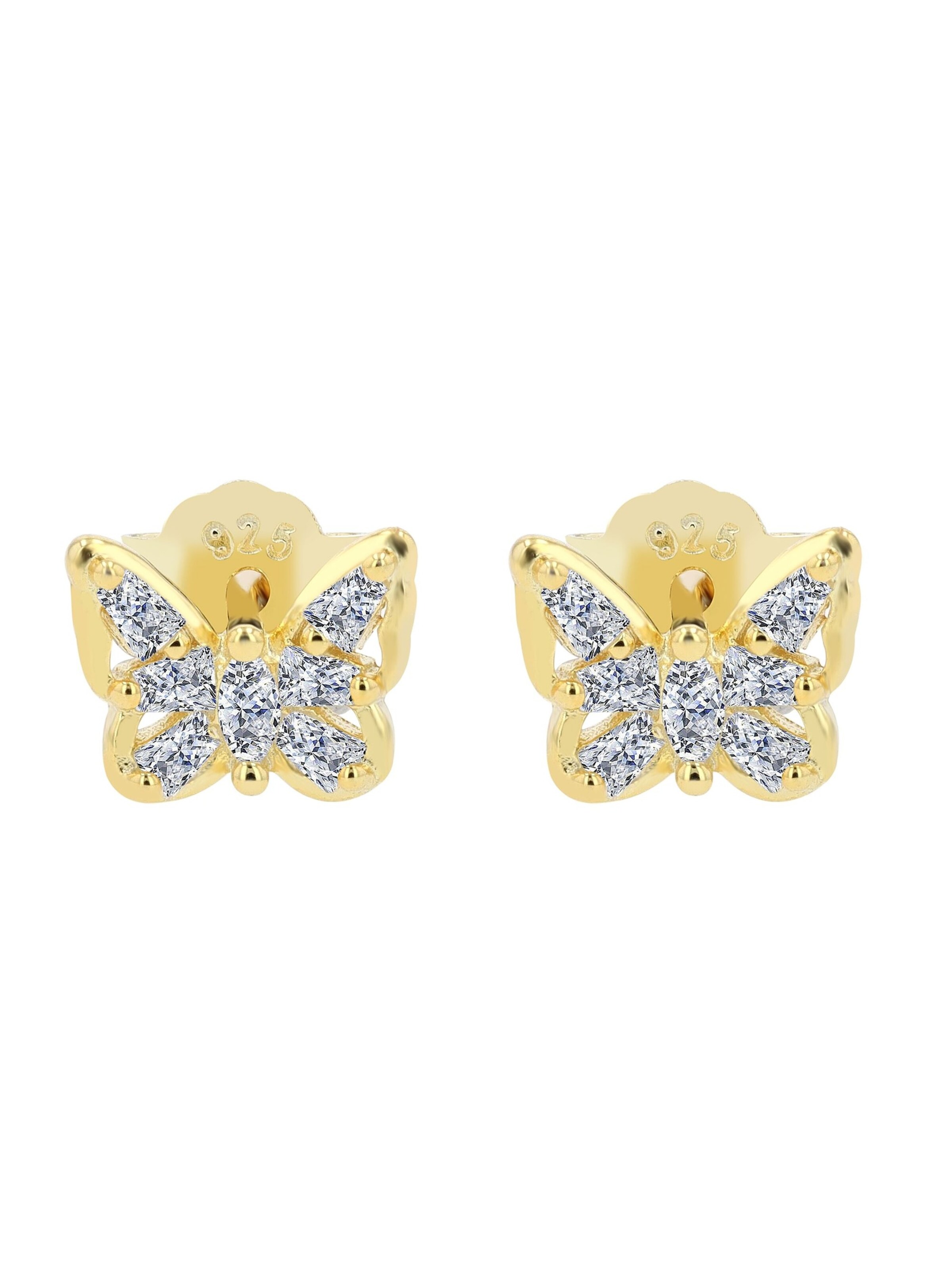 Akzent Earrings 'Sabela, 925 Sterlingsilber, langlebig' in Gold: front