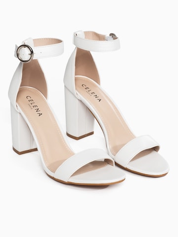 Celena Strap Sandals in Beige