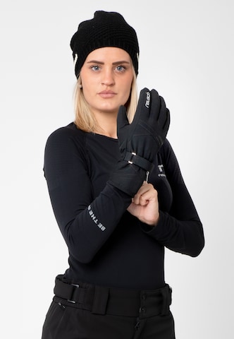 REUSCH Athletic Gloves in Black: front