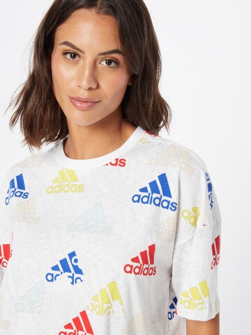 ADIDAS SPORTSWEAR Sportshirt 'Essentials Multi-Colored Logo friend' in Weiß