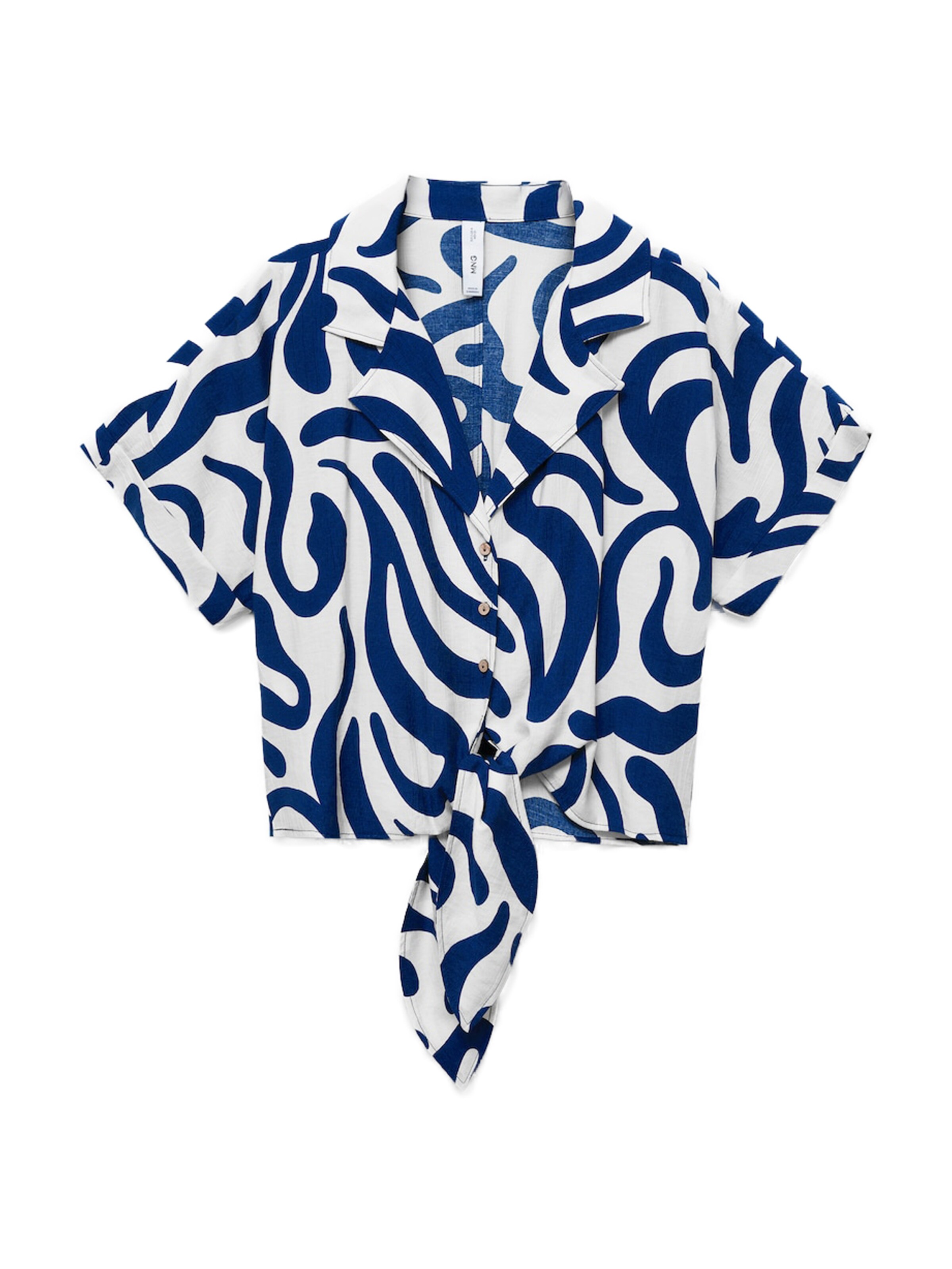 MANGO Blus 'LIFE' i vit: framsida