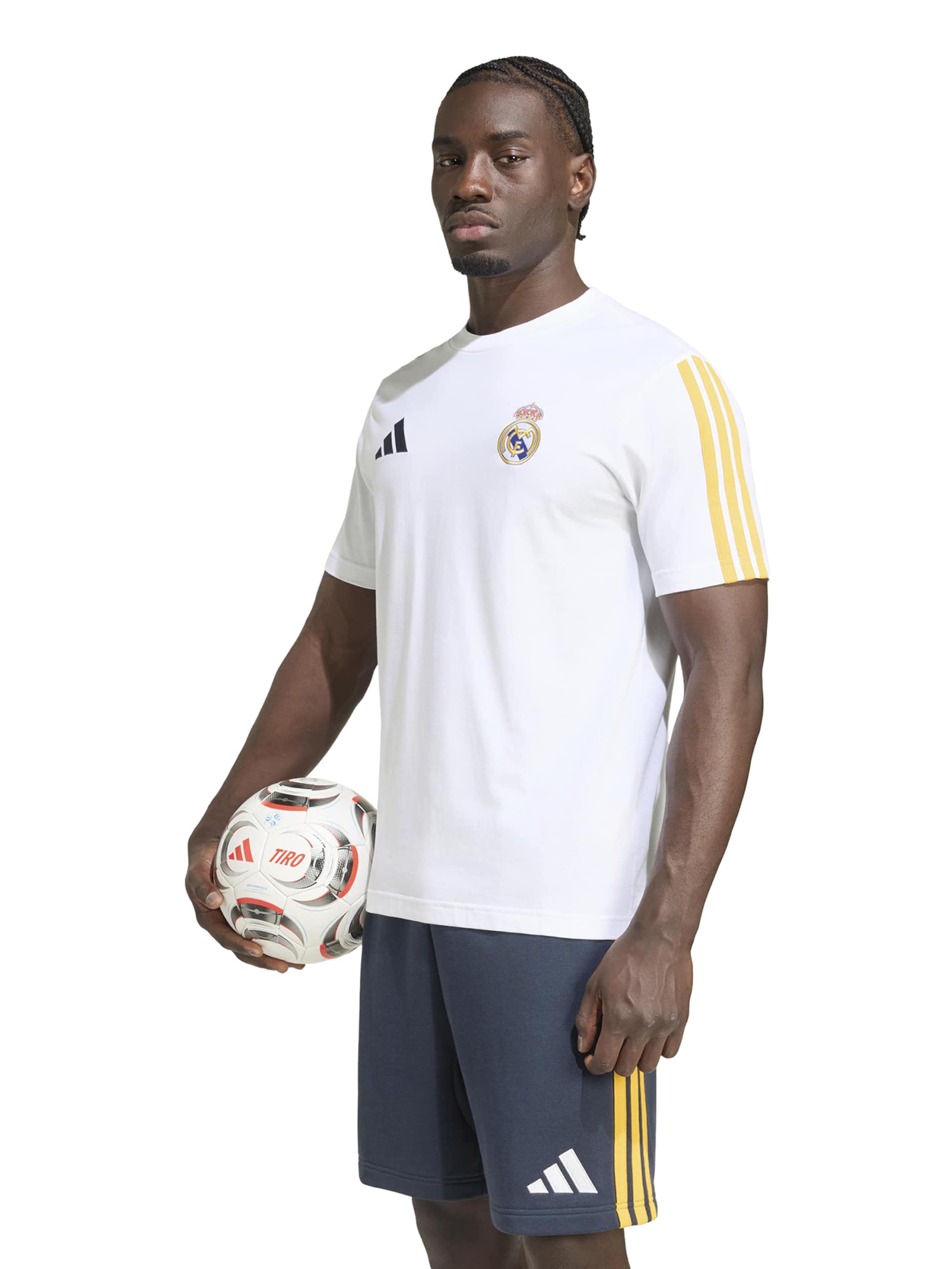 ADIDAS PERFORMANCE Λειτουργικό μπλουζάκι 'REAL DNA' σε λευκό: μπροστά