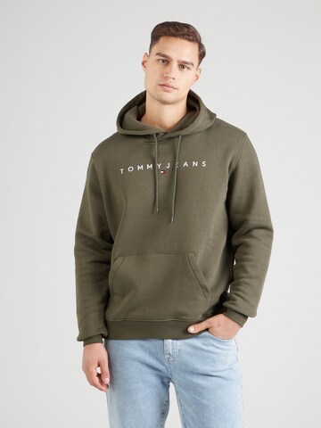 Felpa di Tommy Jeans in verde: frontale