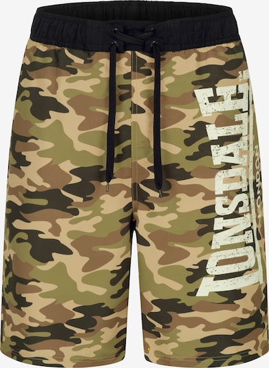 LONSDALE Sporta peldbikses, krāsa - bēšs / gaiši brūns / zaļš / melns / balts, Preces skats