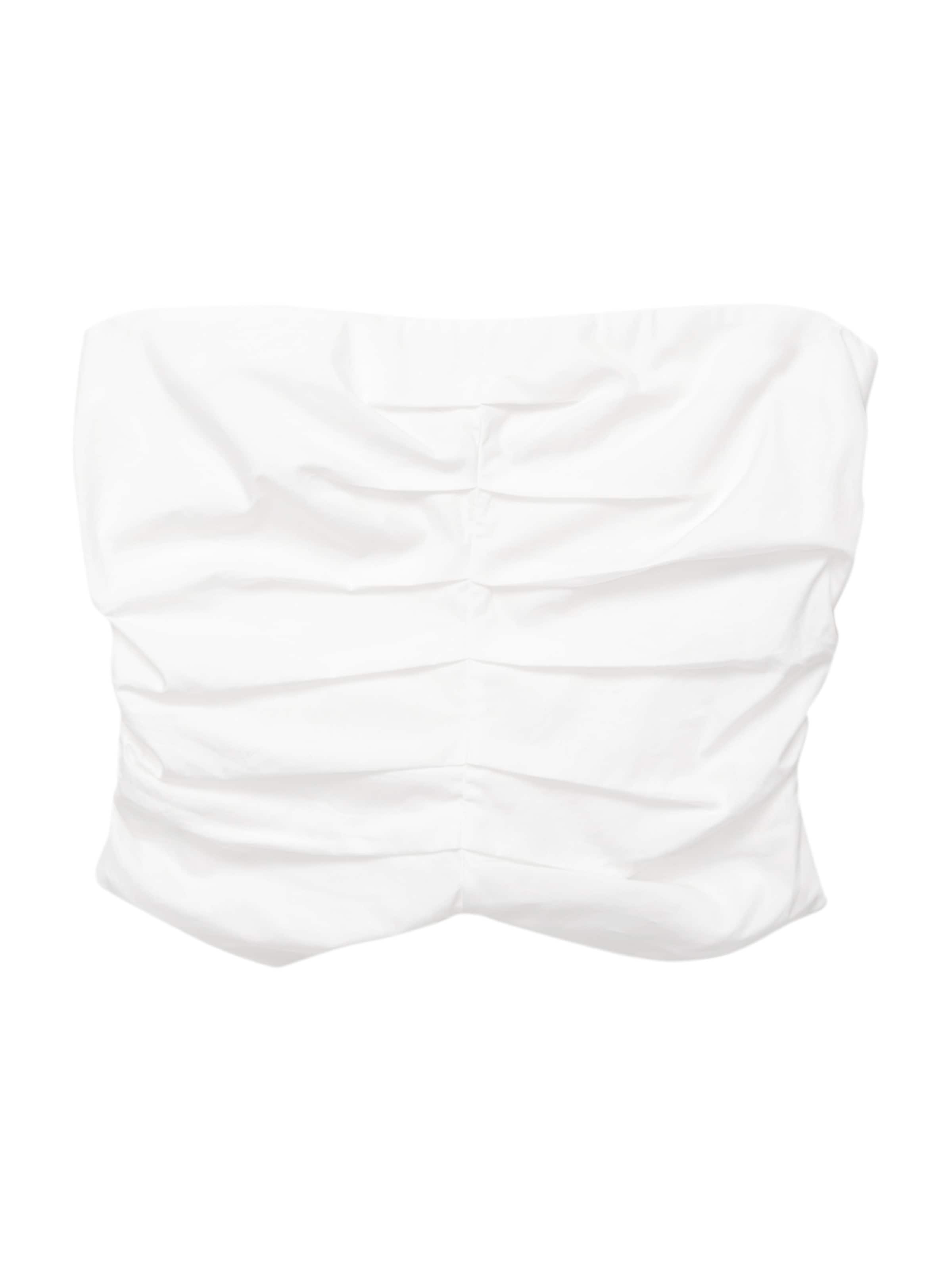 Pull&amp;Bear Топ в бяло: отпред