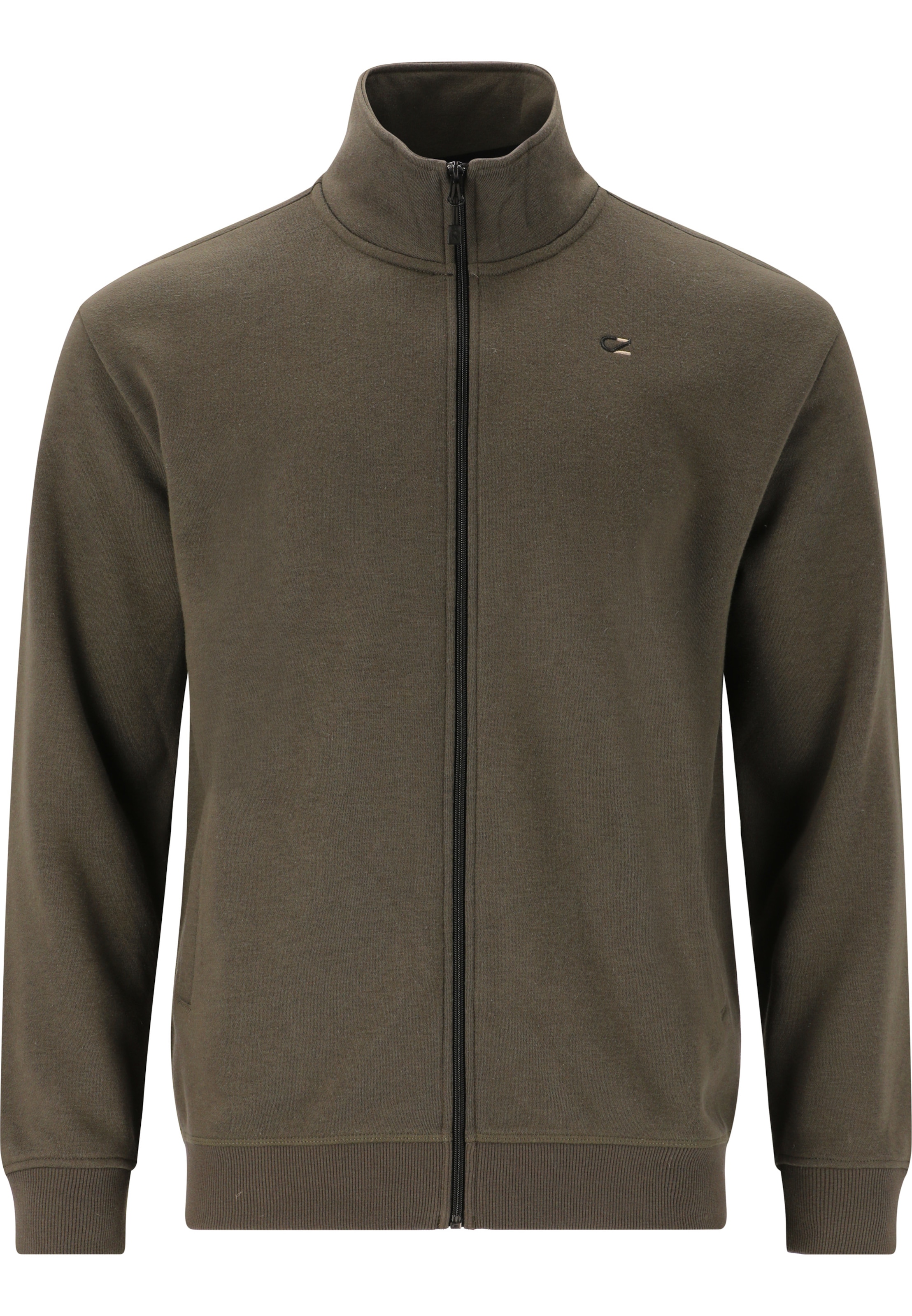 Cruz Sweatjacke 'Pitt' in Grün: Vorderseite