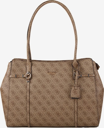 Borsa a spalla 'Leona' di GUESS in marrone: frontale