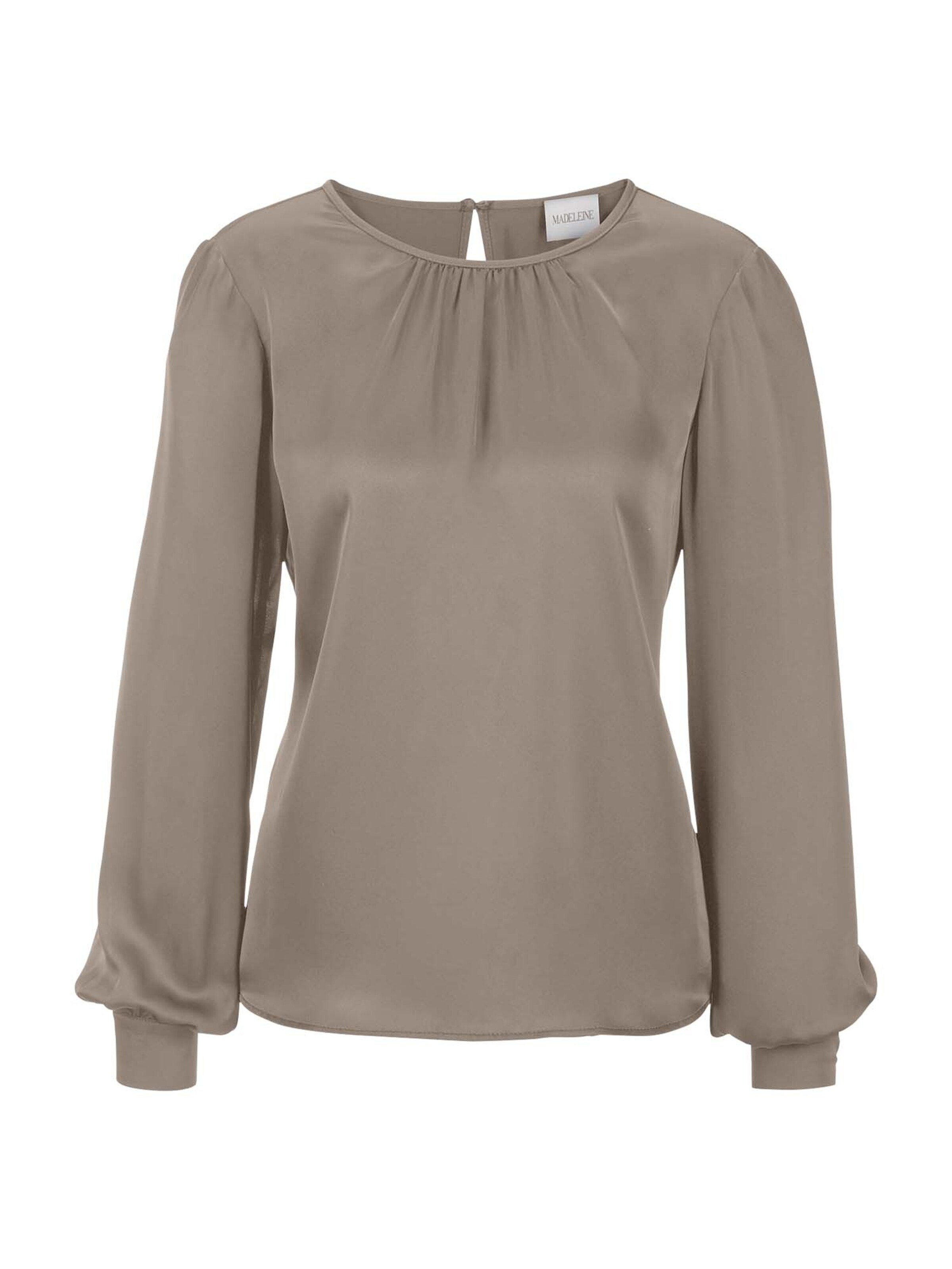 MADELEINE Bluse in Braun: Vorderseite