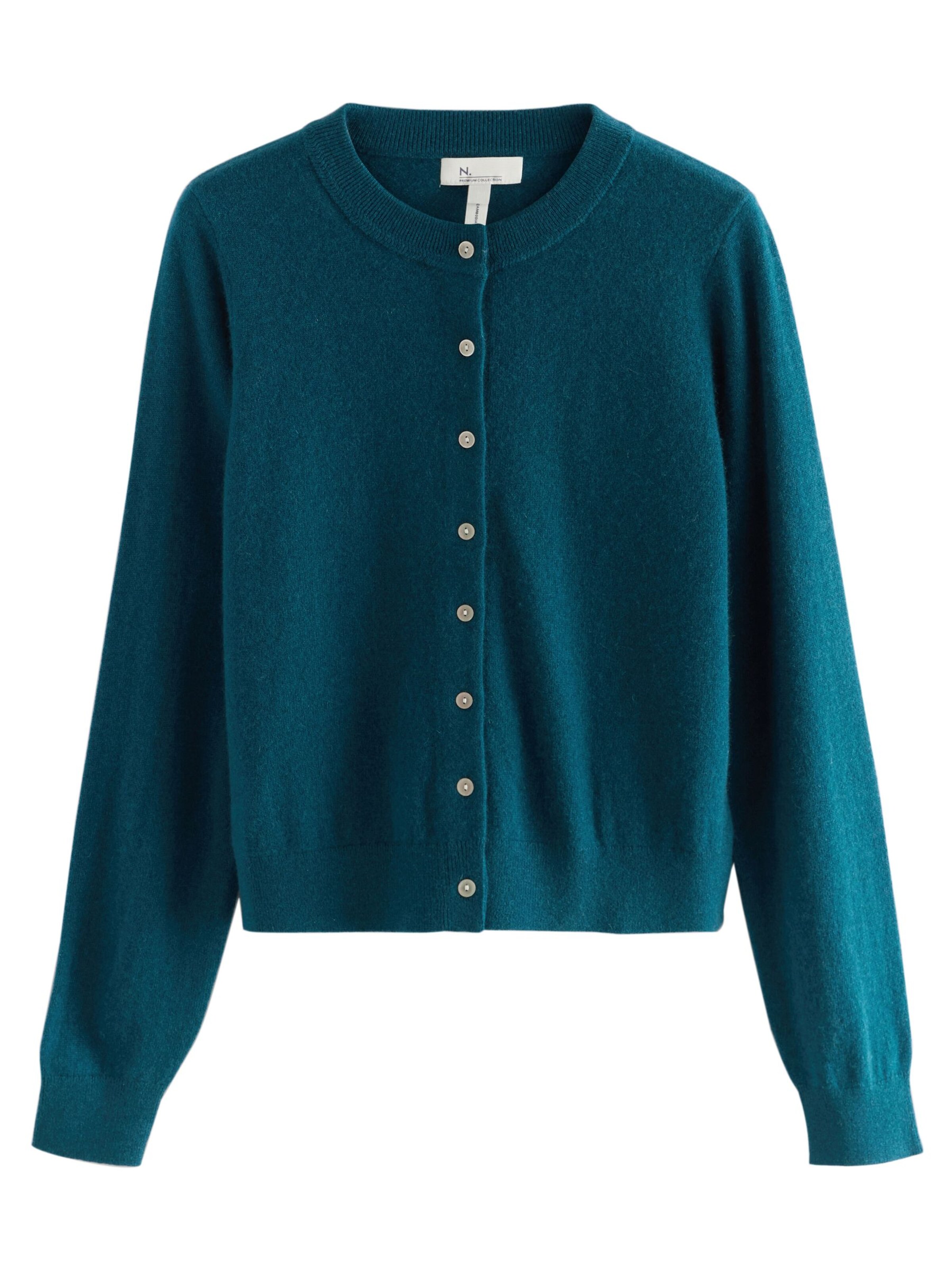 Next Cardigan en bleu cyan, Vue avec produit