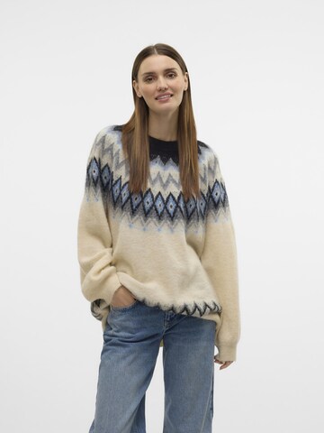 Vero Moda Curve Pullover 'CVISTI' i beige: forside