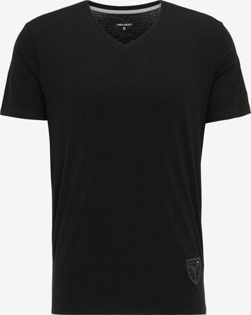 T-Shirt ' Cavallari ' Carlo Colucci en noir : devant