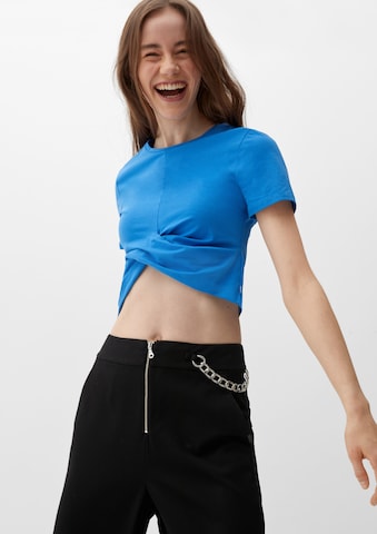 T-shirt QS en bleu : devant