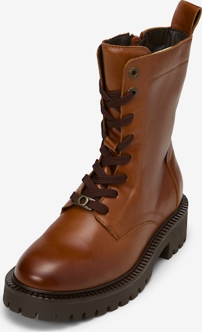 Marc O'Polo Lace-Up Ankle Boots in Brown: front
