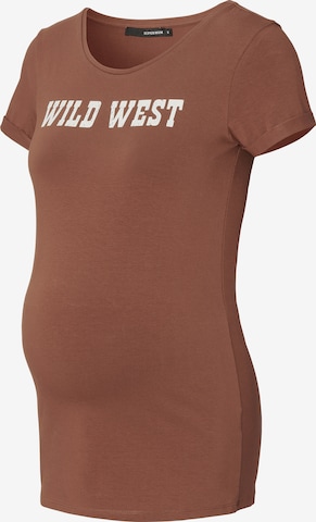 Supermom T-shirt 'Alyth' i brun: framsida