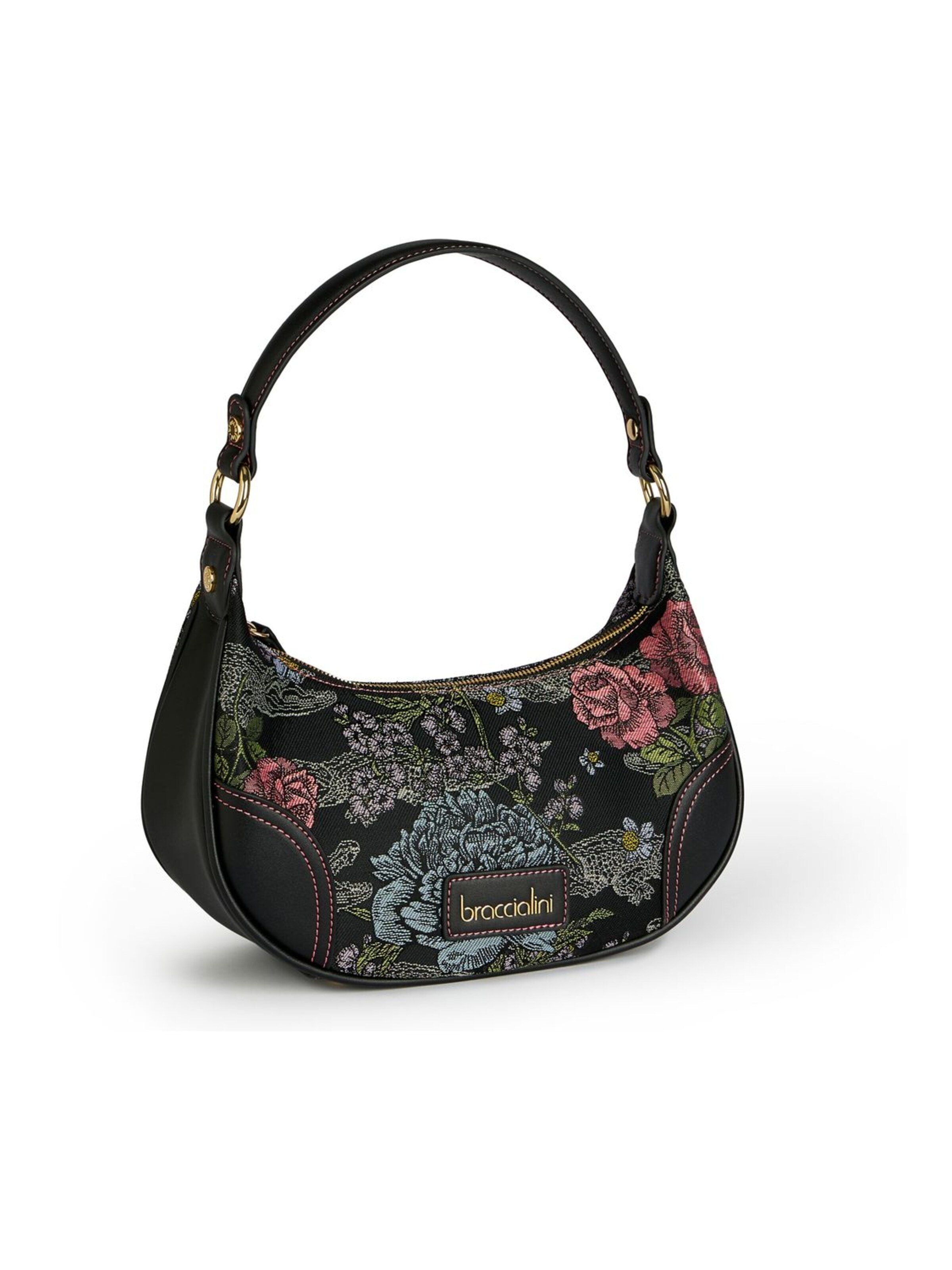 Borsa a spalla 'Jacquard' di Braccialini in nero