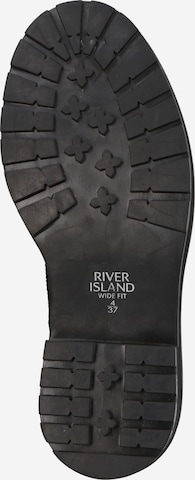 River Island Gležnarji z vezalkami | črna barva