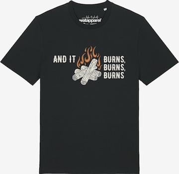 T-Shirt 'And It Burns' Watapparel en noir : devant