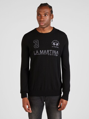 La Martina - Jersey en negro: frente