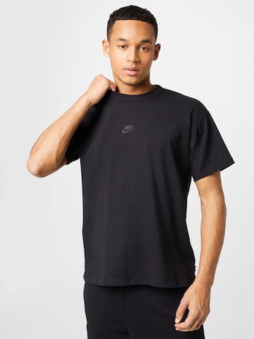 melns Nike Sportswear T-Krekls 'Essential': no priekšpuses