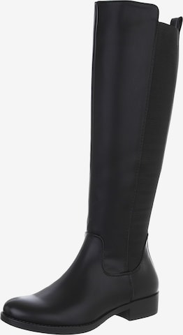 Ital-Design Stiefel in Schwarz: Vorderseite