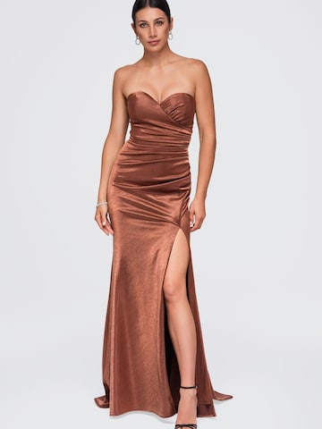 Ombre Abendkleid‌ in Braun