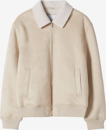 Bershka Between-Season Jacket in Beige: front