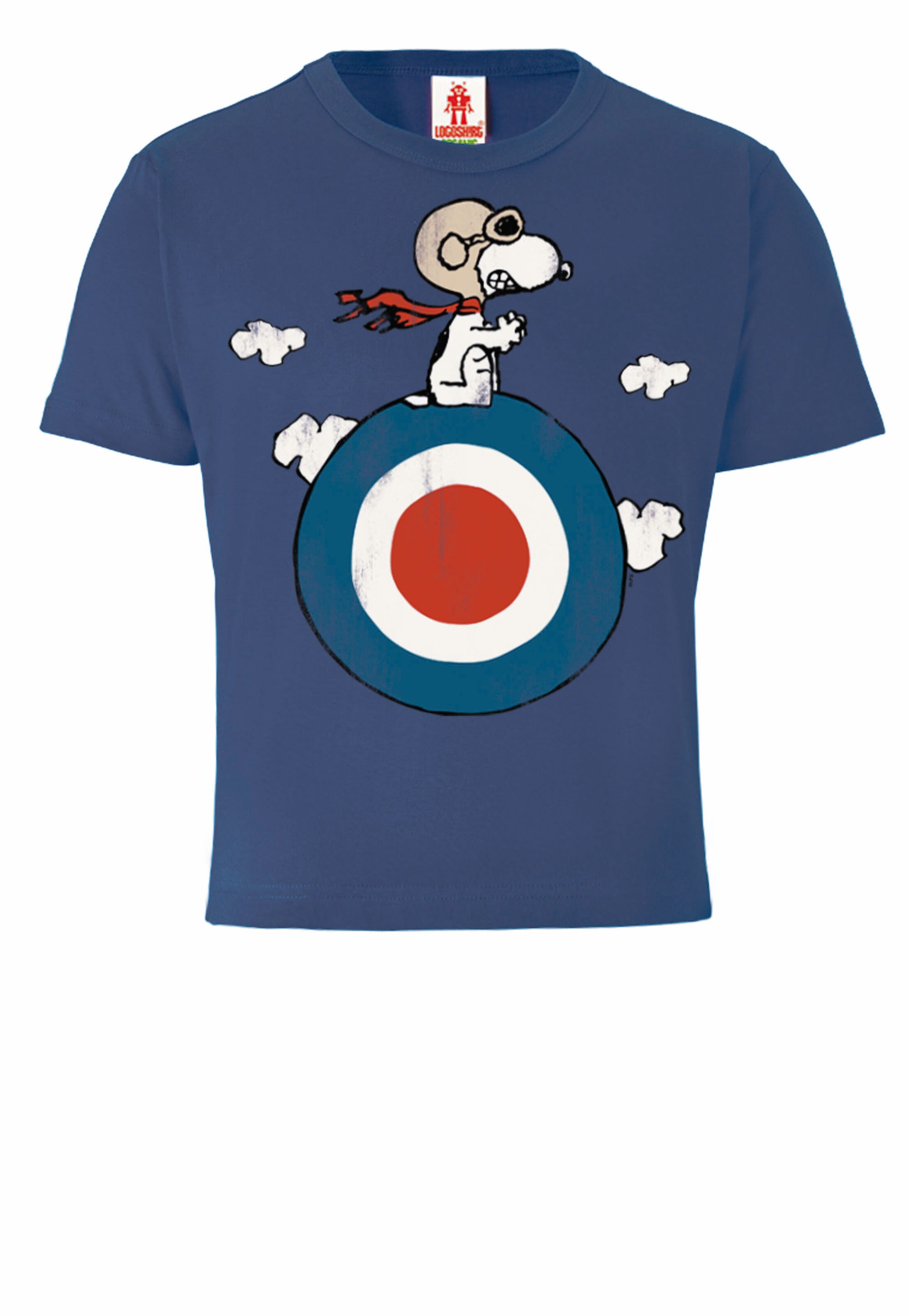 Kinder Kids (Gr. 92-140) LOGOSHIRT T-Shirt 'Peanuts - Snoopy' in Blau - UA00031