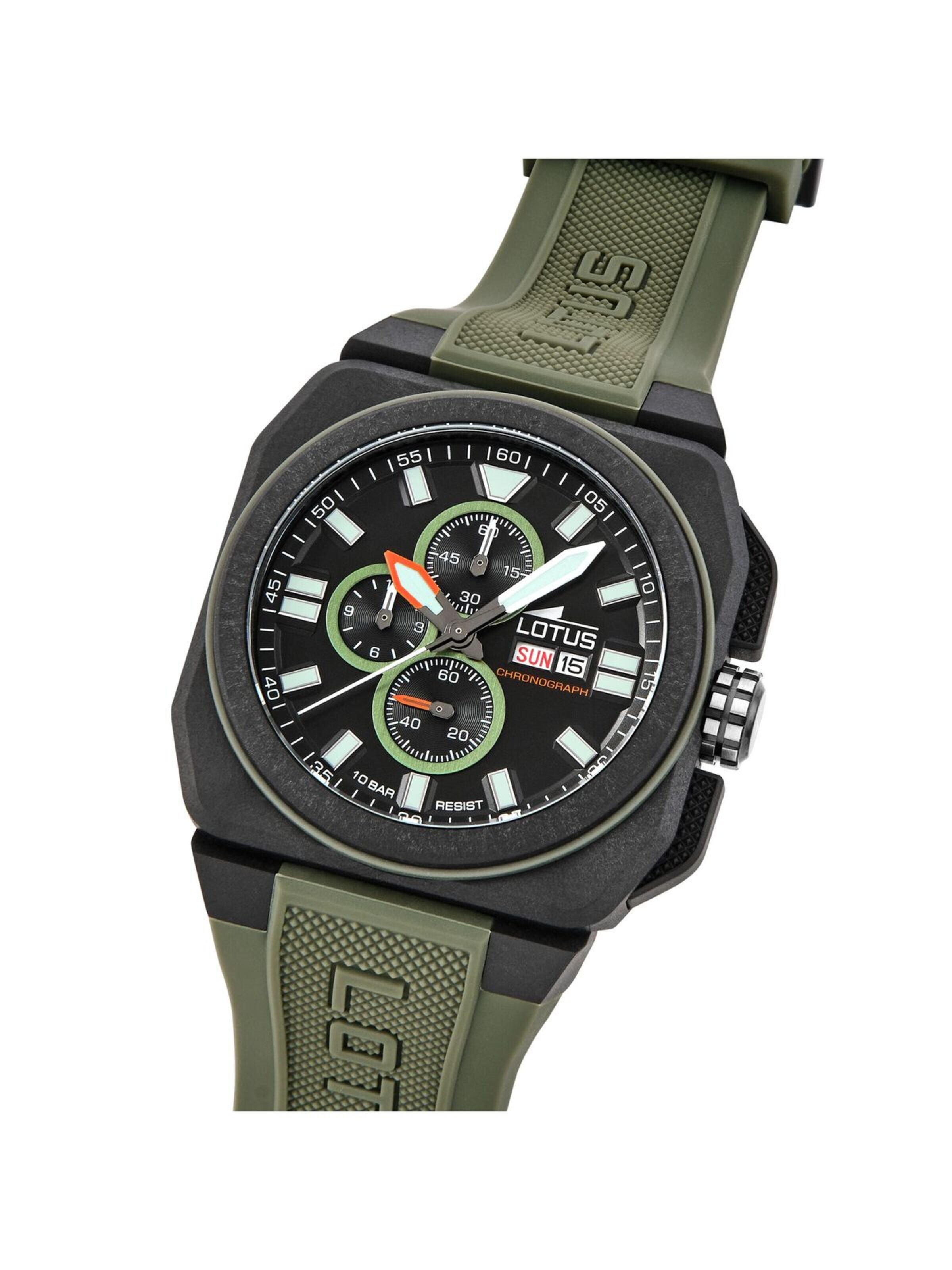 Montre à affichage analogique Lotus en vert