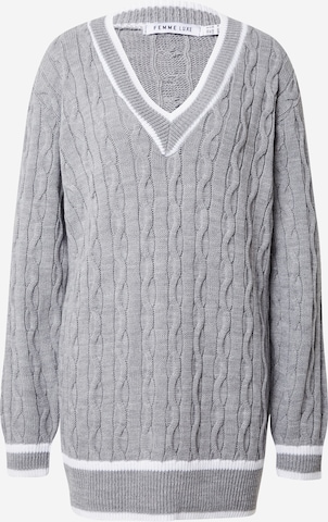 Femme Luxe Sweater 'ROSALIE' in Grey: front