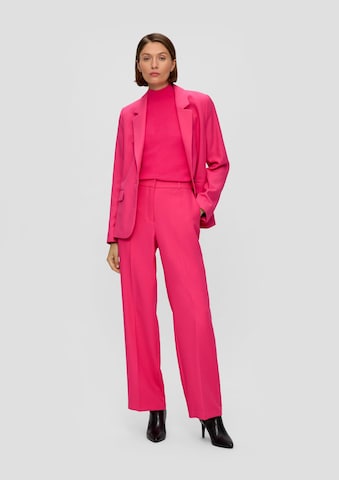 Wide leg Pantaloni con piega frontale di s.Oliver BLACK LABEL in rosa