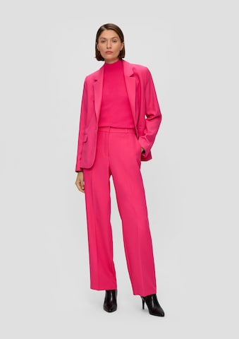 s.Oliver BLACK LABEL Wide leg Trousers with creases in Pink